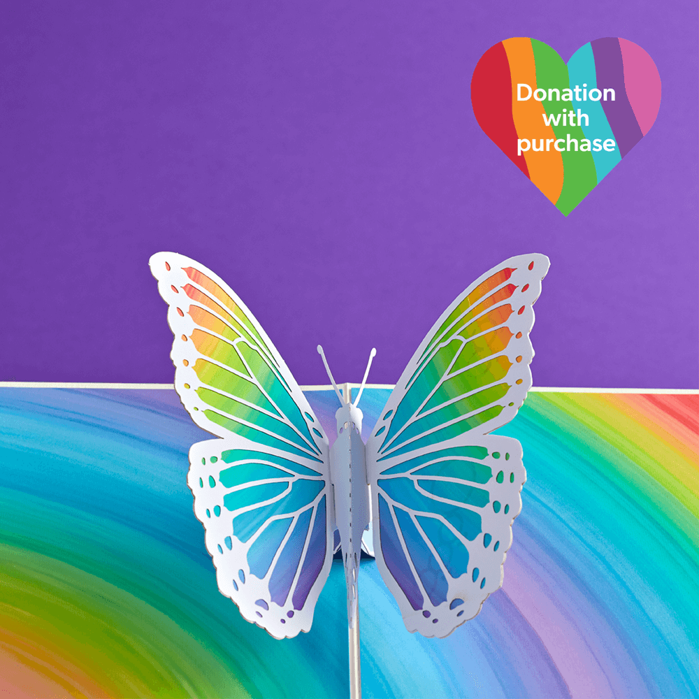 Rainbow Butterfly Pop-Up Card