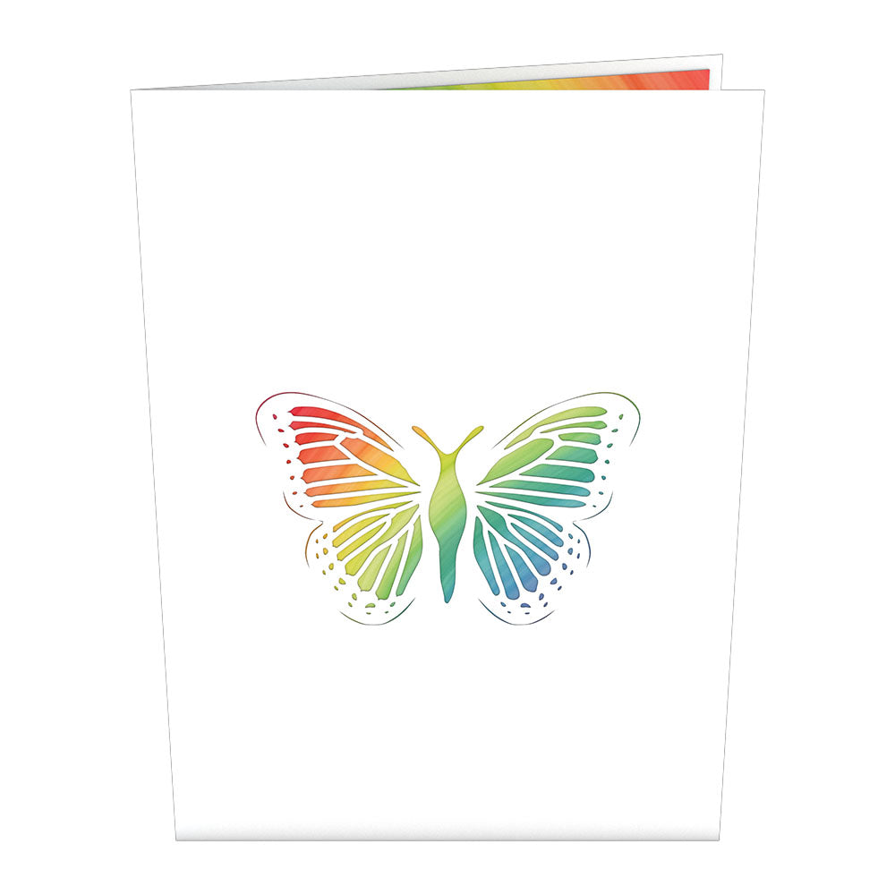 Rainbow Butterfly Pop-Up Card