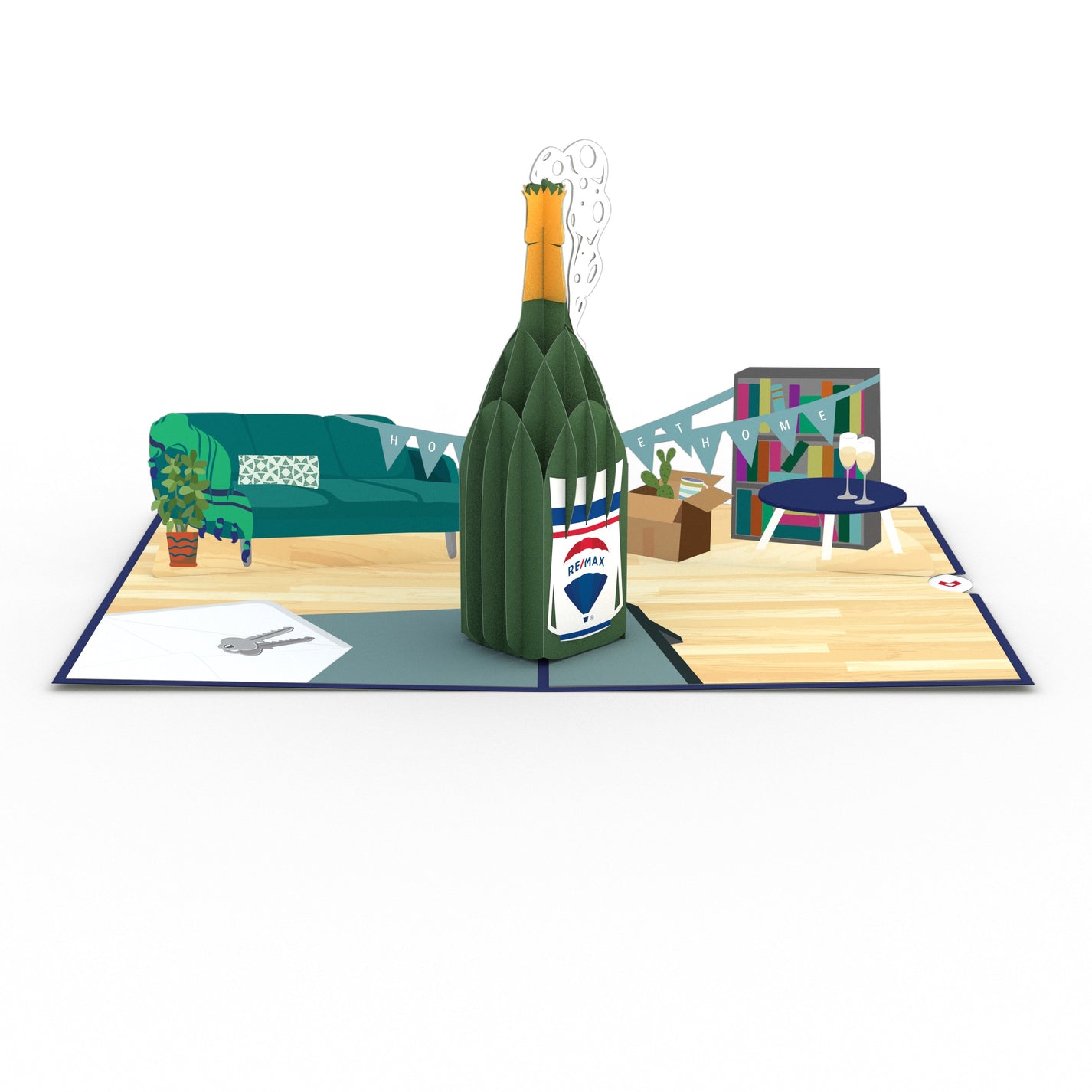 RE/MAX® New Home Champagne PopUp Card Lovepop
