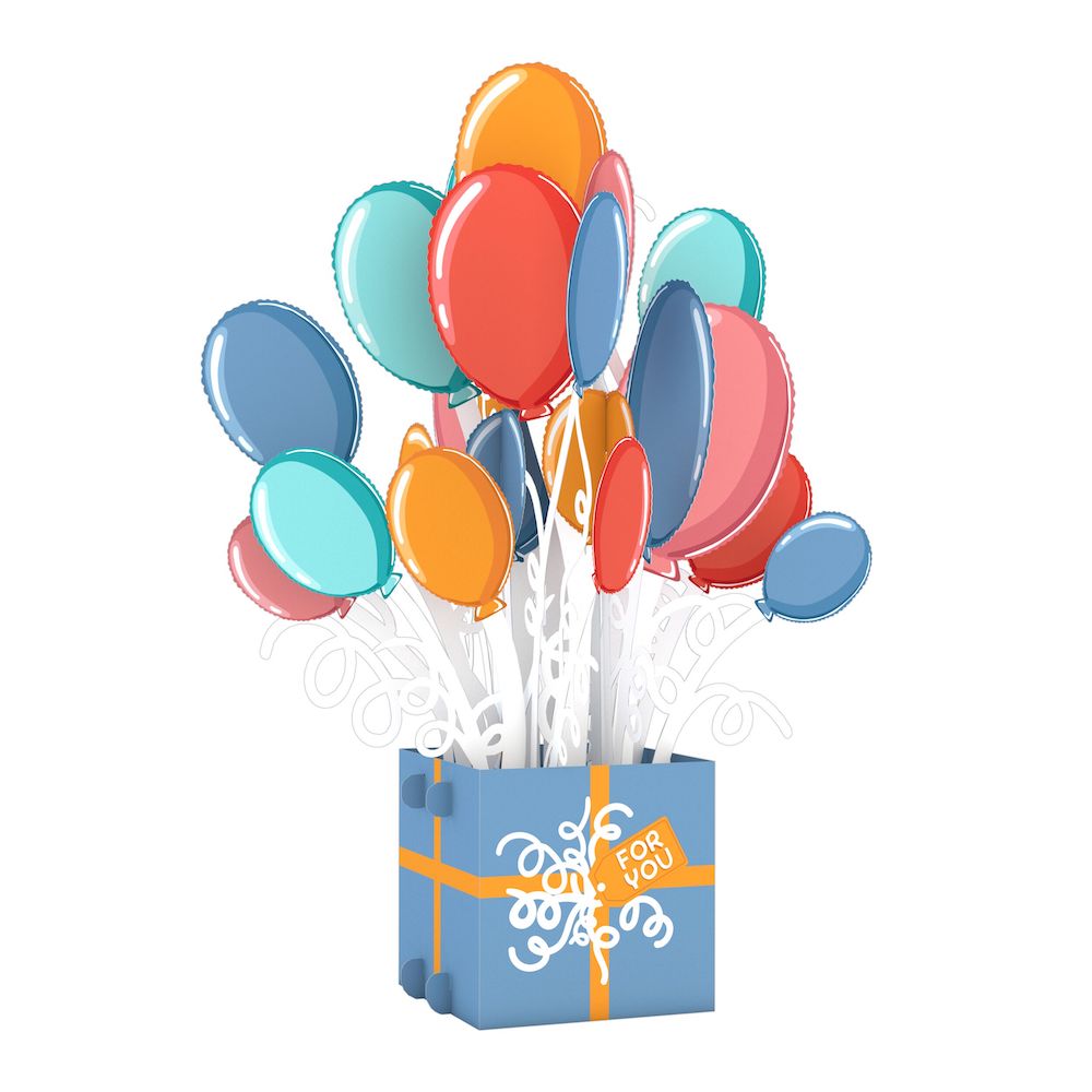 Birthday Balloon Box Giant Pop-Up Gift