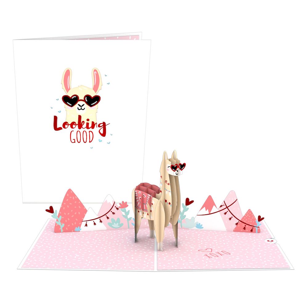 Looking Good Llama Pop-Up Card