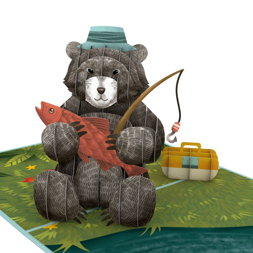 Father’s Day Fishing Bear Pop-Up Card