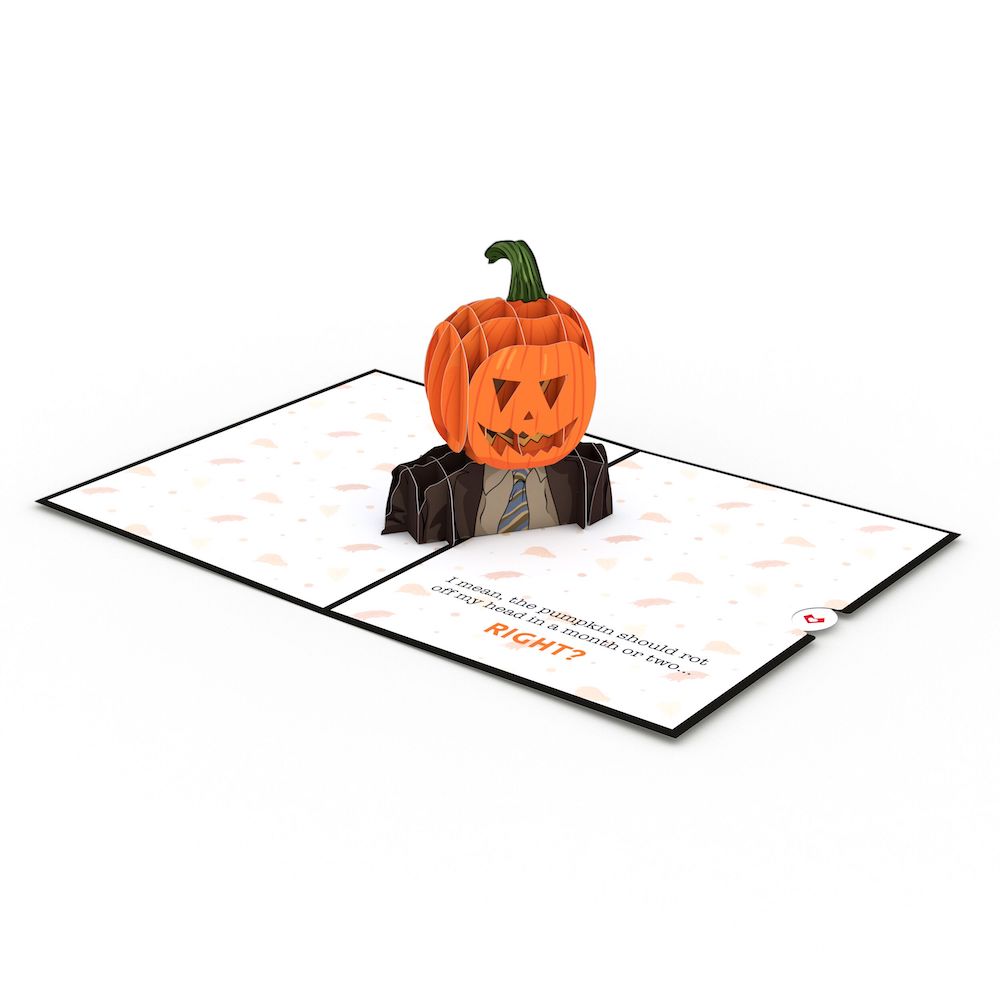 The Office Pumpkin Head Halloween Pop-Up Card