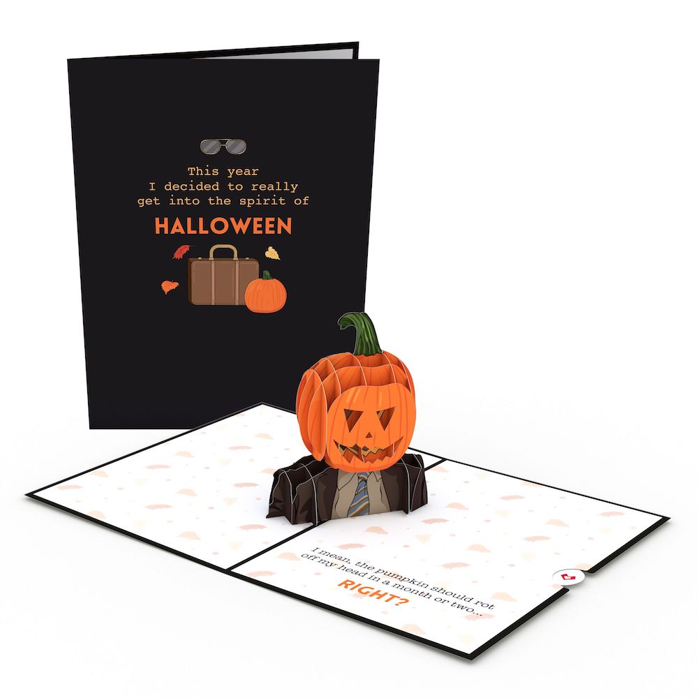 The Office Pumpkin Head Halloween Pop-Up Card