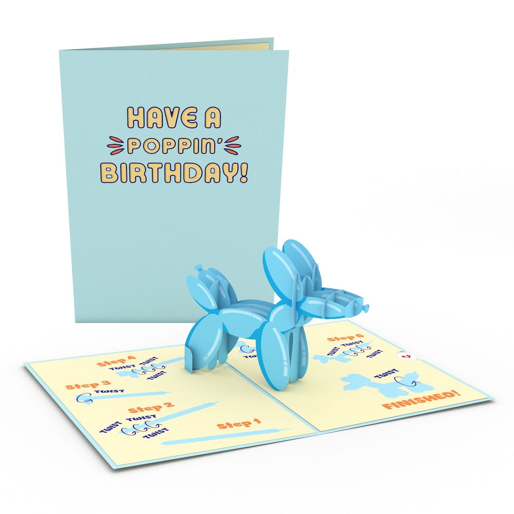 Birthday Balloon Animal Pop-Up Card