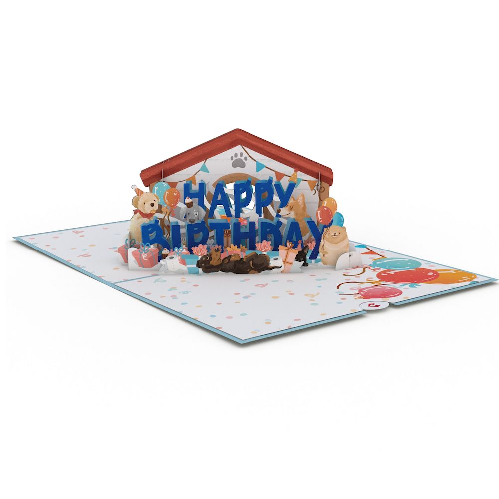 Happy Birthday Dogs Pop-Up Card