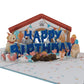 Happy Birthday Dogs Pop-Up Card