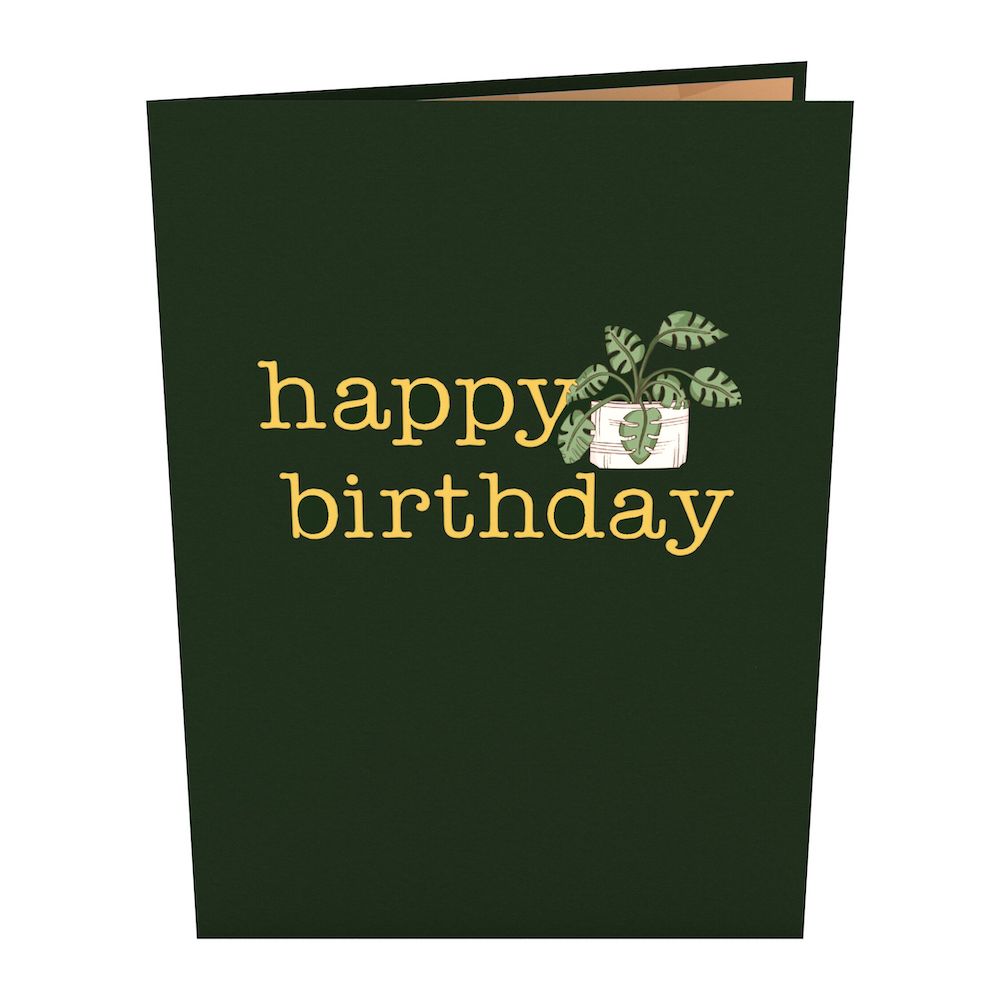 Birthday Houseplants Pop-Up Card