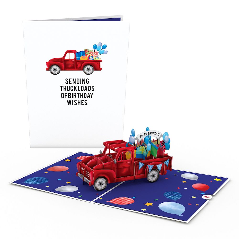 Truckloads of Birthday Wishes Pop-Up Card