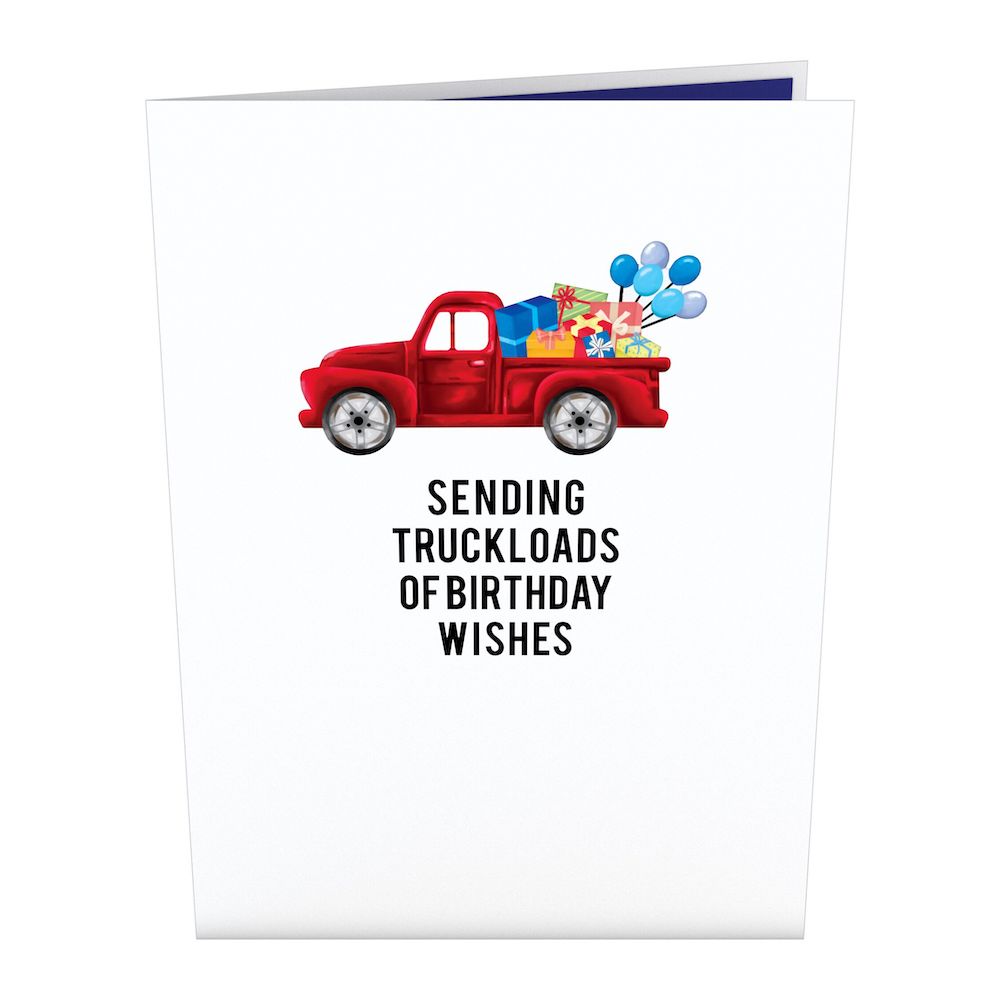 Truckloads of Birthday Wishes Pop-Up Card