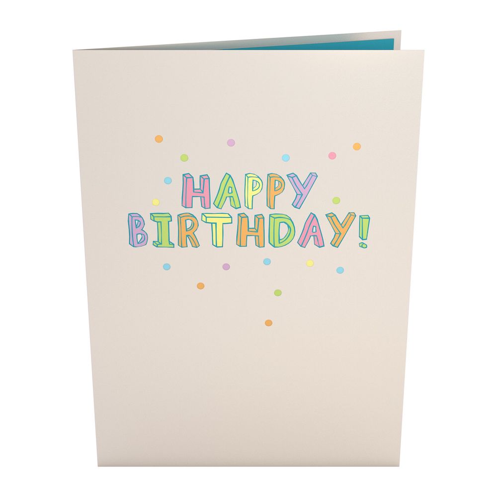 Confetti Birthday Cake Slice Pop-Up Card