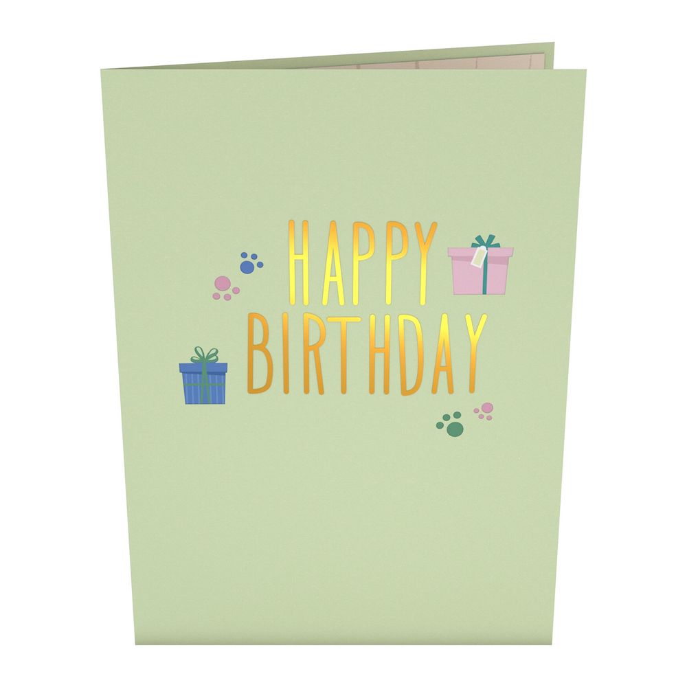 Birthday Cats and Dogs Pop-Up Card