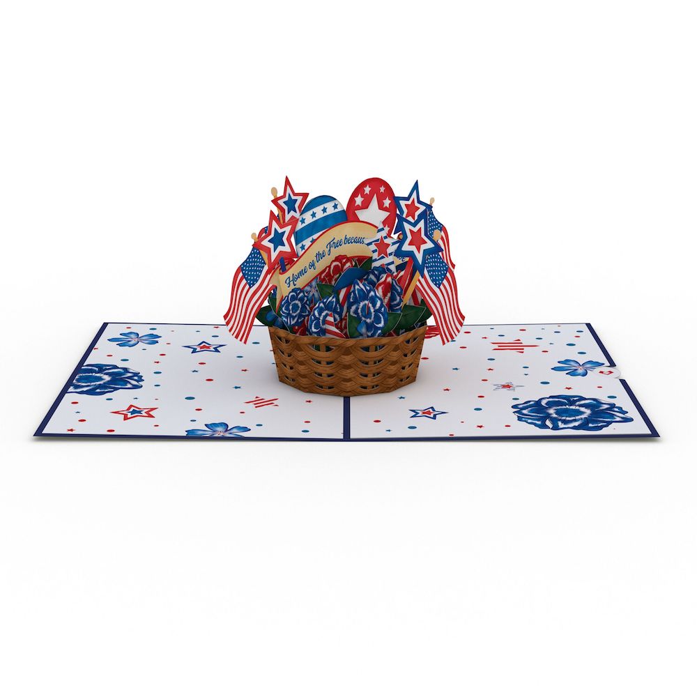 Americana Basket Pop-Up Card