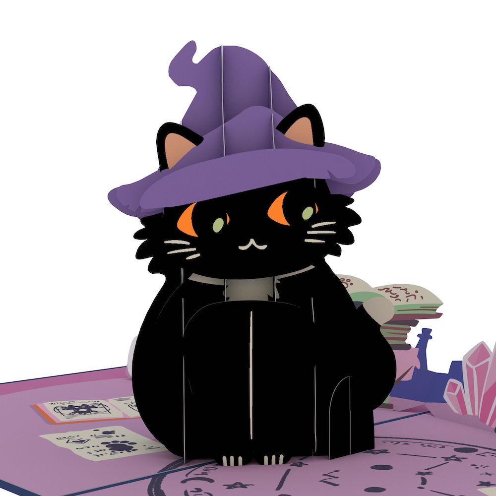 Halloween Cat Classic Pop-Up Card