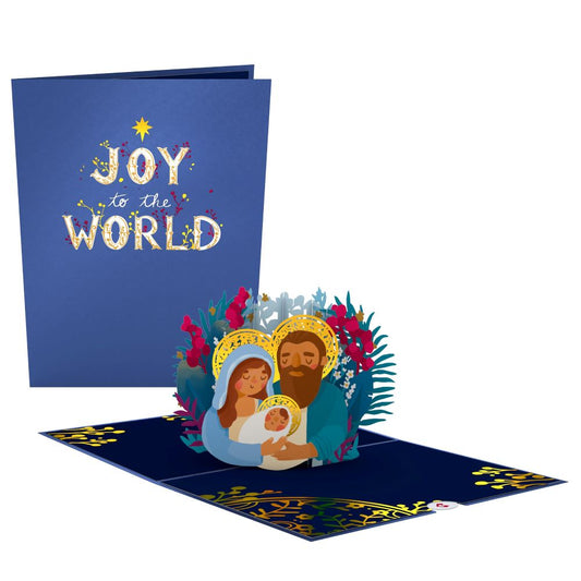 Joy to the World Holy Family Pop-Up Card