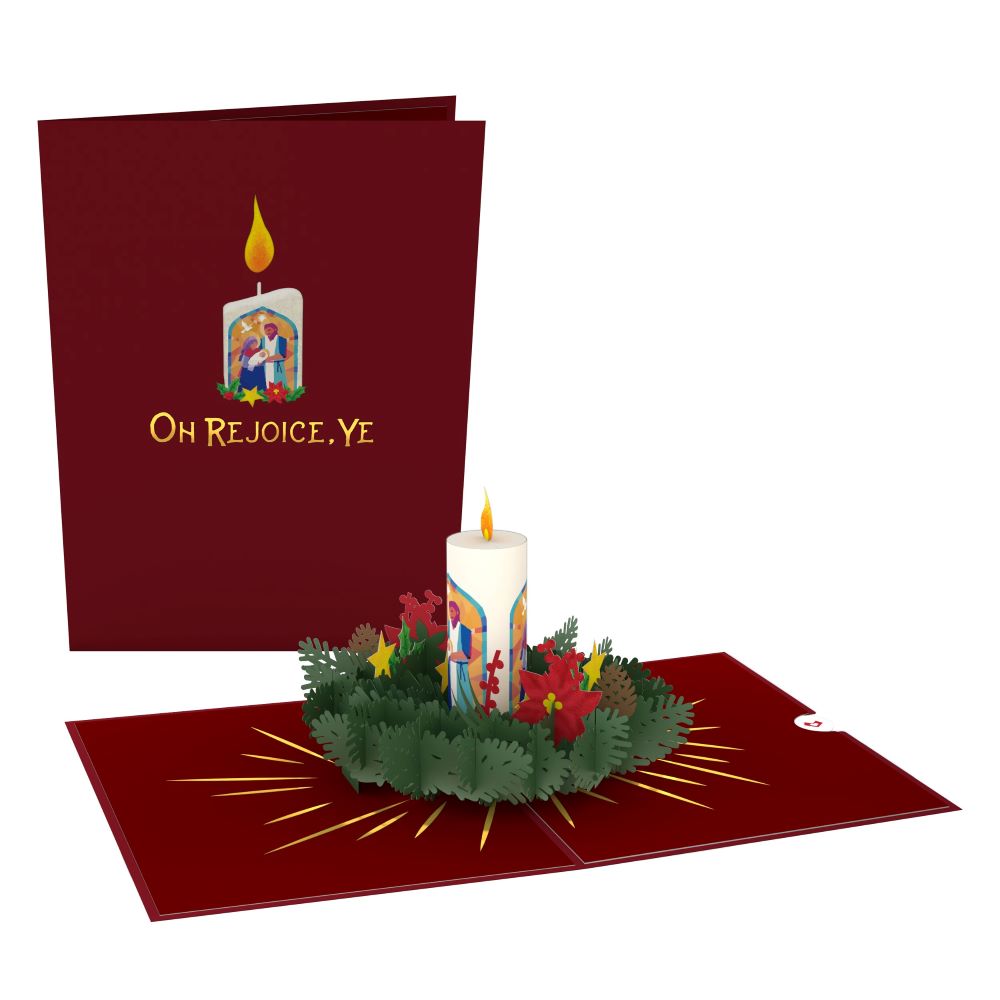 Nativity Candle Pop-Up Card