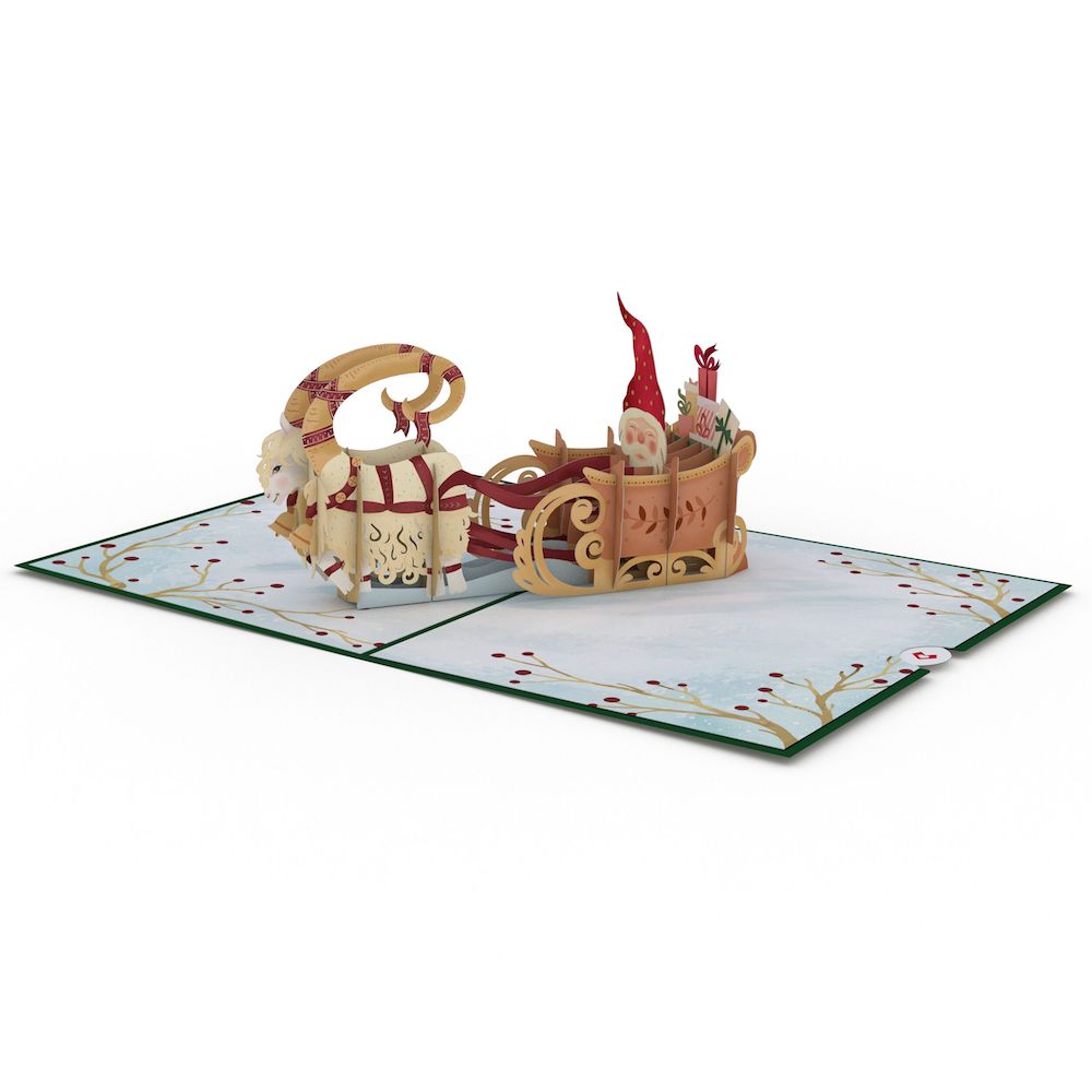 Gnome Sleigh Pop-Up Card