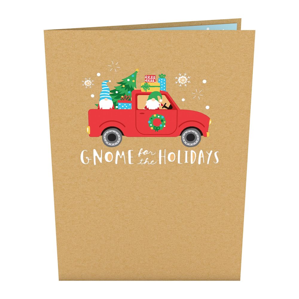 Gnome Holiday Truck Pop-Up Card