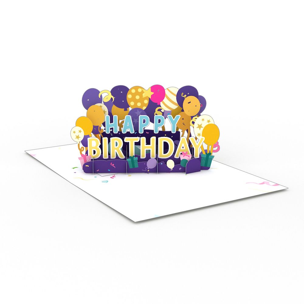 Happy Birthday Balloons: Paperpop® Card