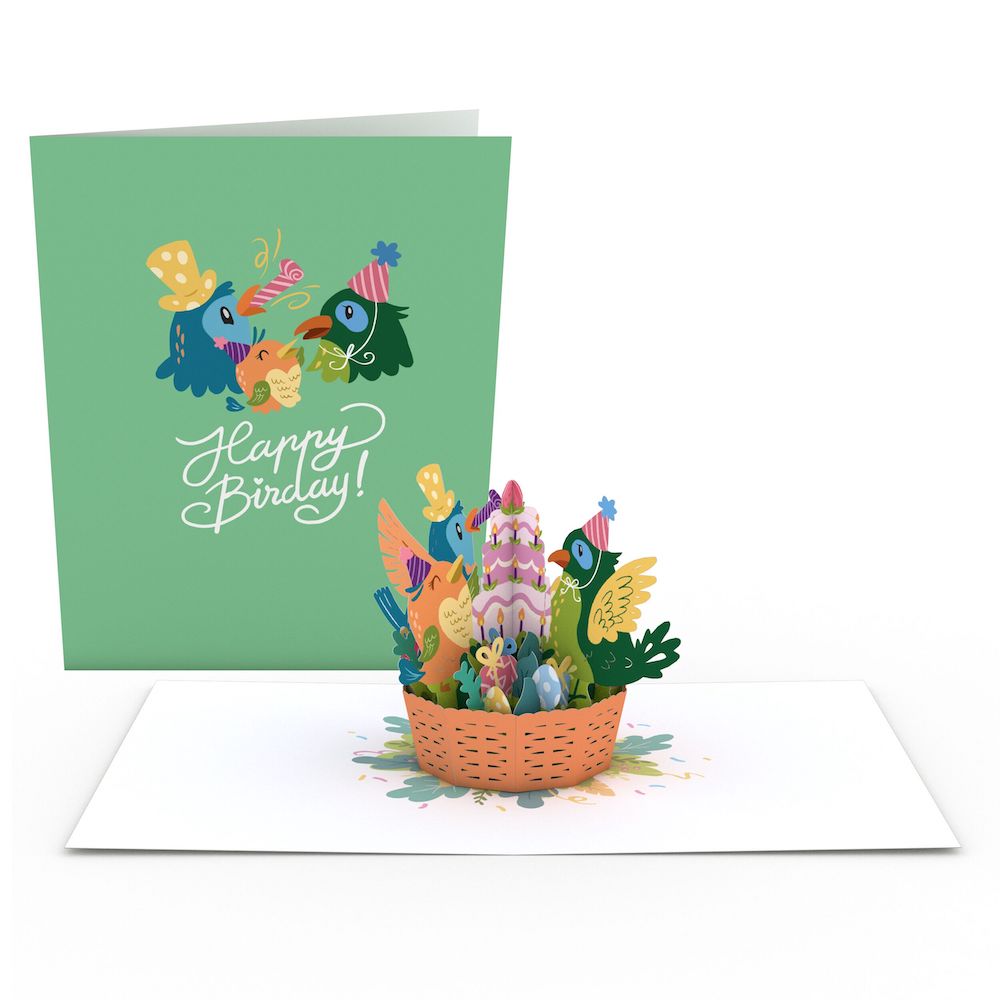 Birthday Birds Basket: Paperpop® Card