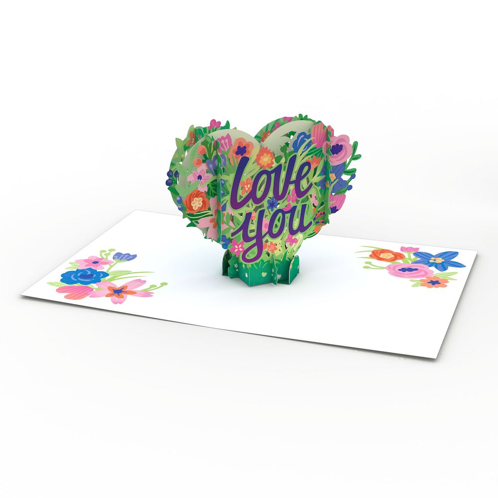 Love You Flower Heart: Paperpop® Card