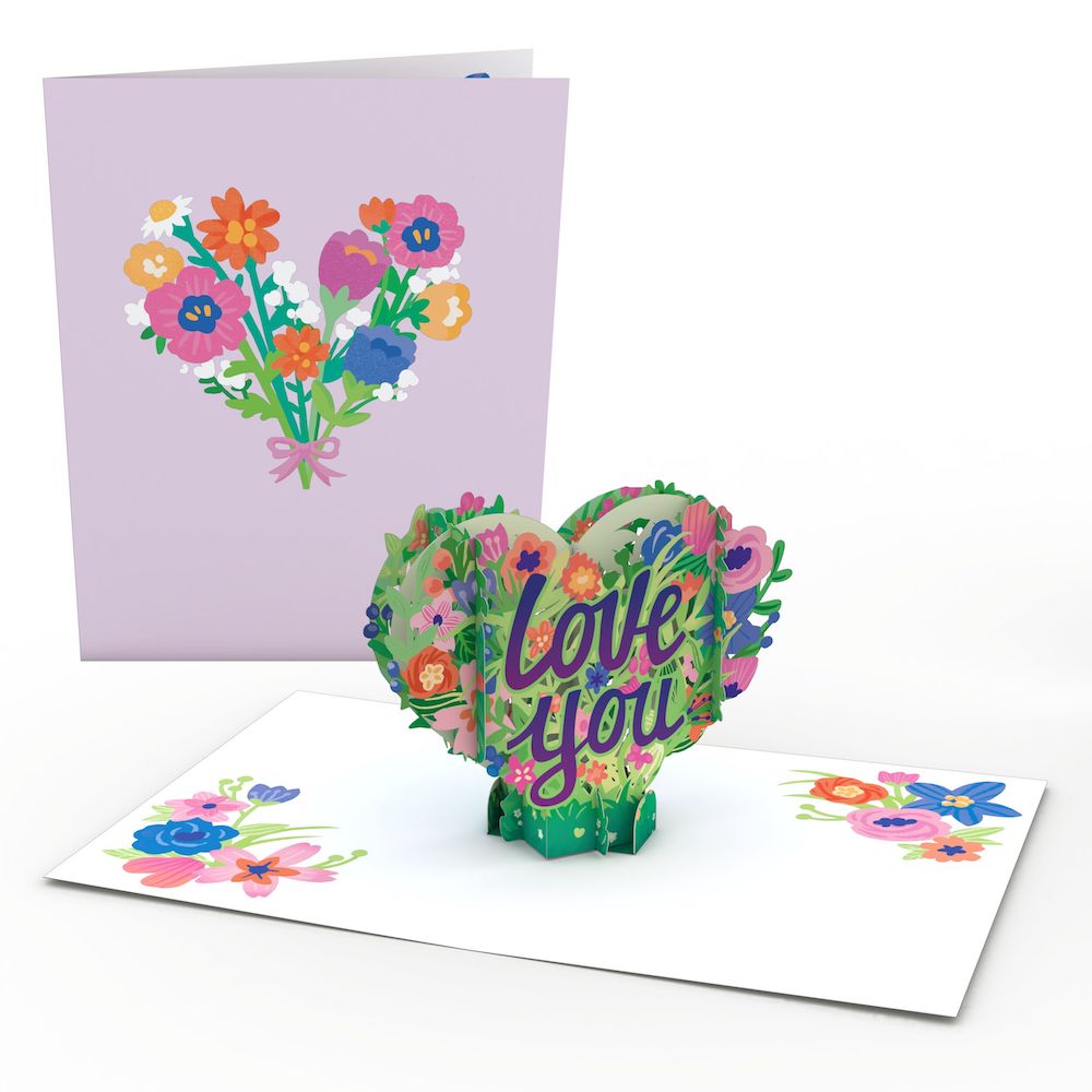 Love You Flower Heart: Paperpop® Card