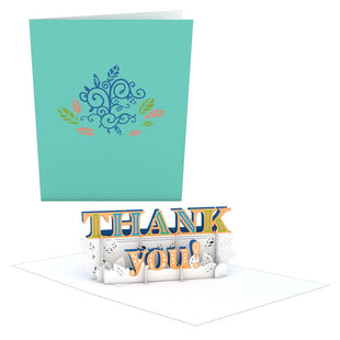 Flourish Thank You: Paperpop® Card greeting card -  Lovepop