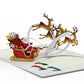 Santa Sleigh and Reindeer Pop-Up Card