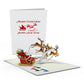 Santa Sleigh and Reindeer Pop-Up Card
