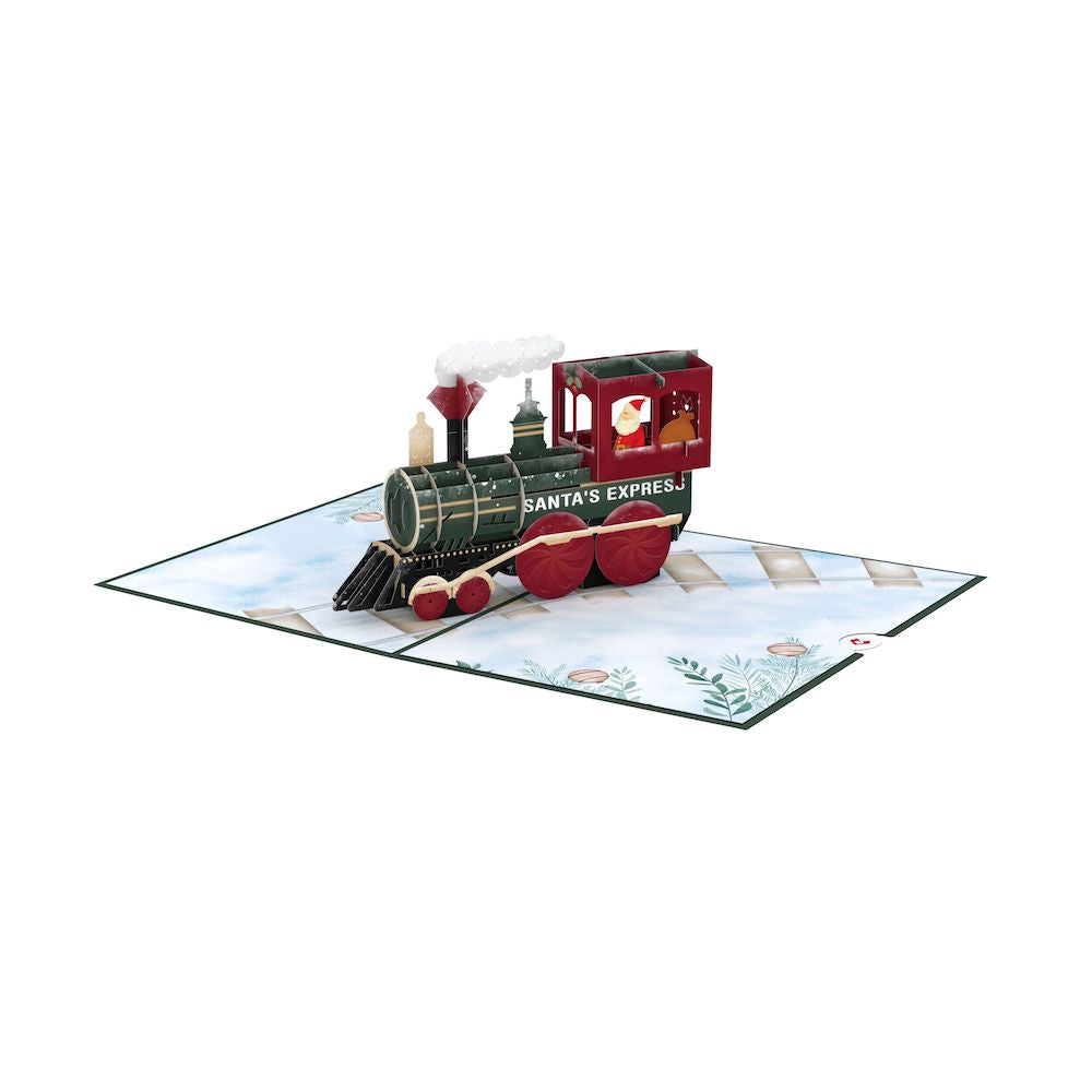 Santa Christmas Train Pop-Up Card
