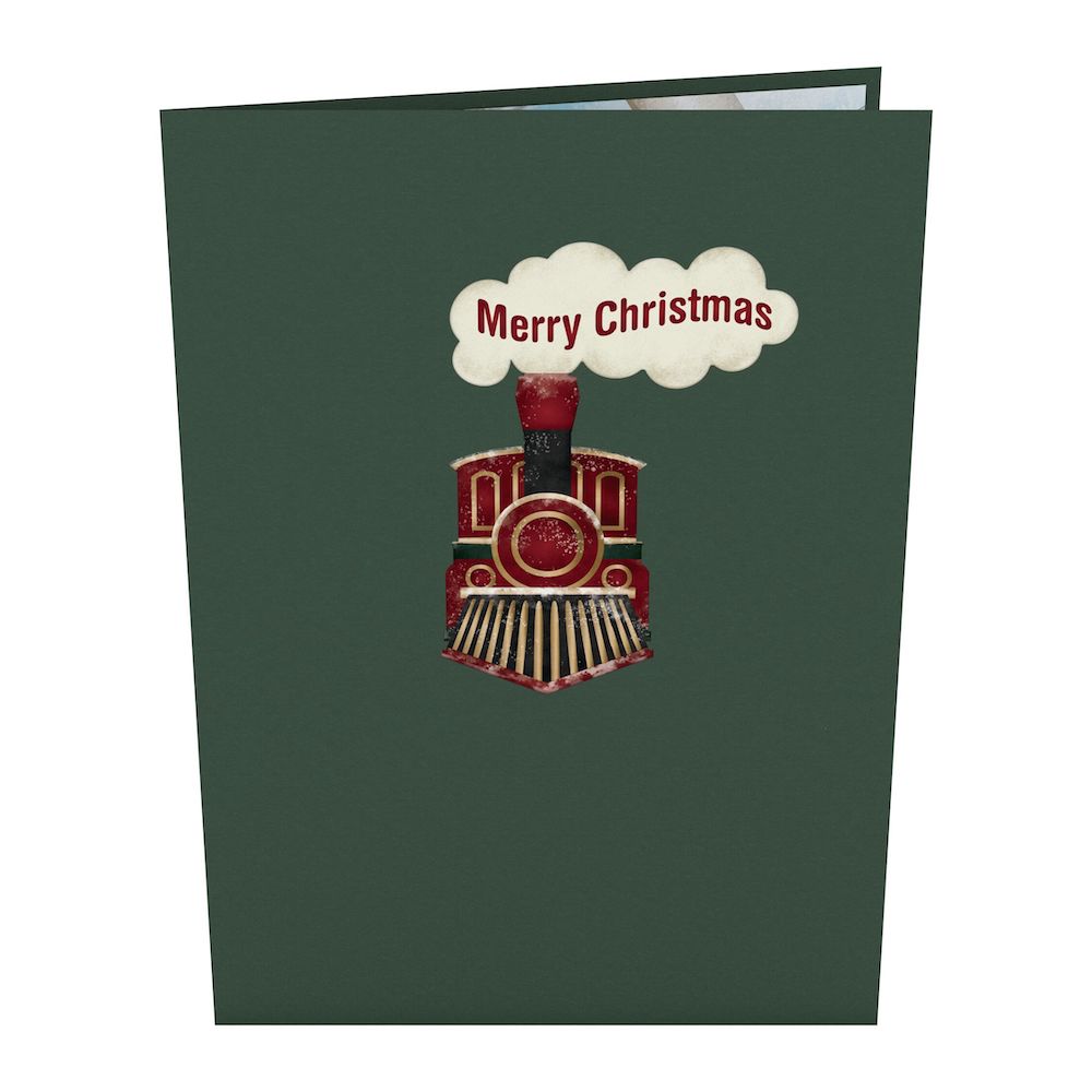 Santa Christmas Train Pop-Up Card