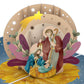 Painted Celestial Nativity Pop-Up Card