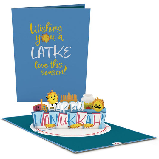 Happy Hanukkah Latkes Pop-Up Card