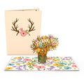 Floral Deer Thank You Pop-Up Card