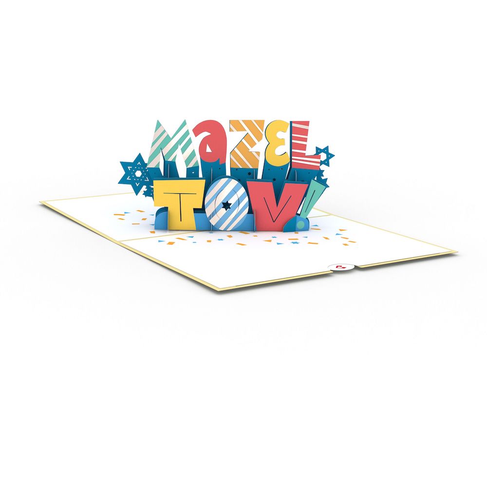 Confetti Mazel Tov Pop-Up Card