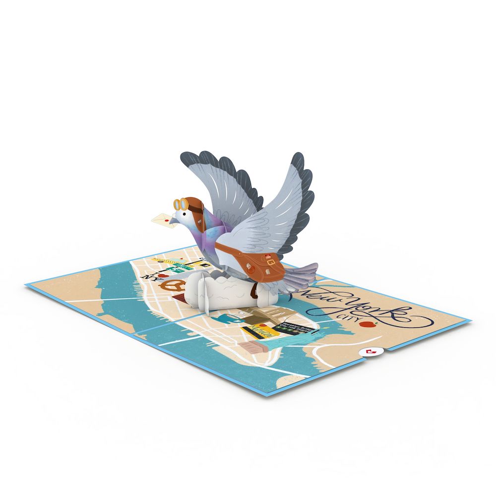 NYC Messenger Pigeon Pop-Up Card