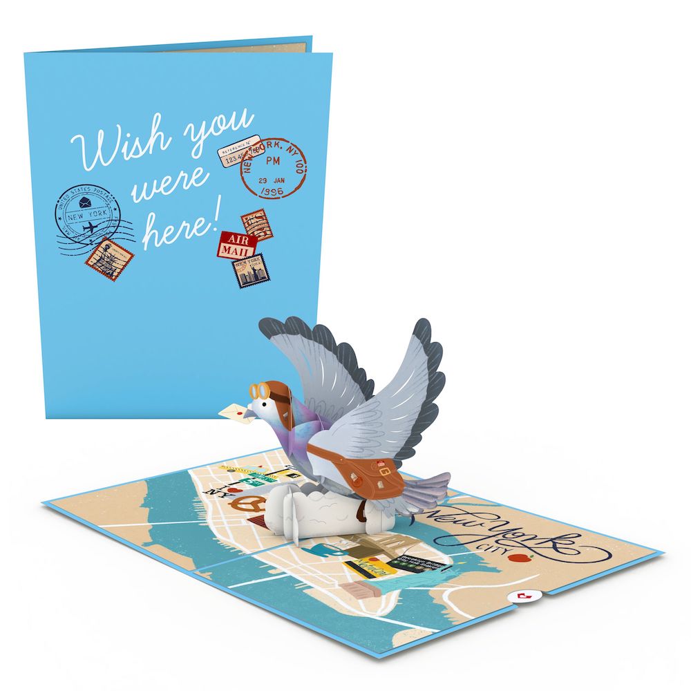 NYC Messenger Pigeon Pop-Up Card