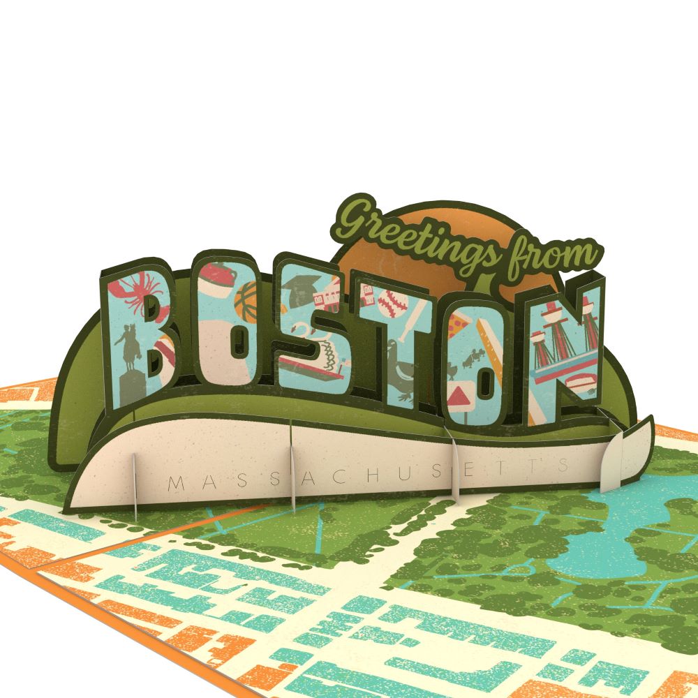 Greetings From Boston Pop-Up Card