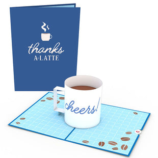 Thanks A Latte Pop-Up Card greeting card -  Lovepop