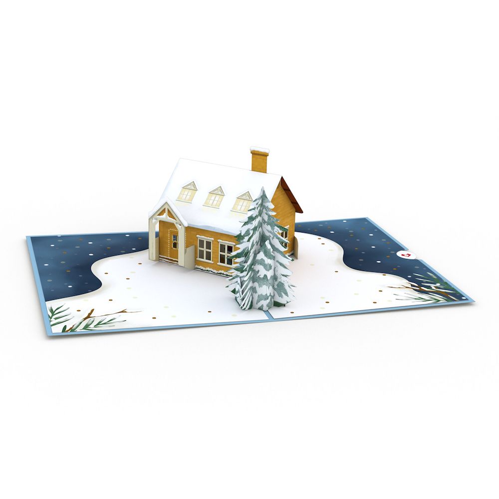 Happy Holidays House Pop-Up Card