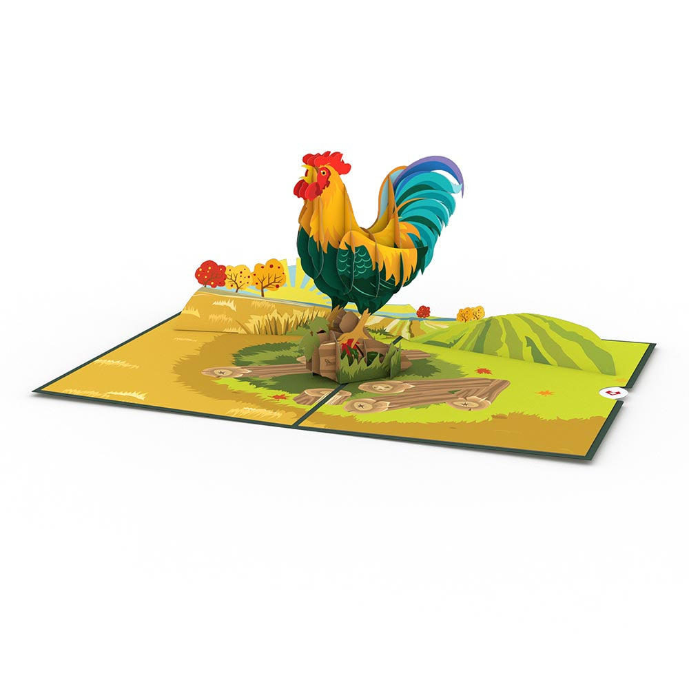 Rooster Pop-Up Card