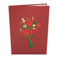 Red Rose Arrangement Pop-Up Card