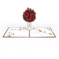 Red Rose Arrangement Pop-Up Card