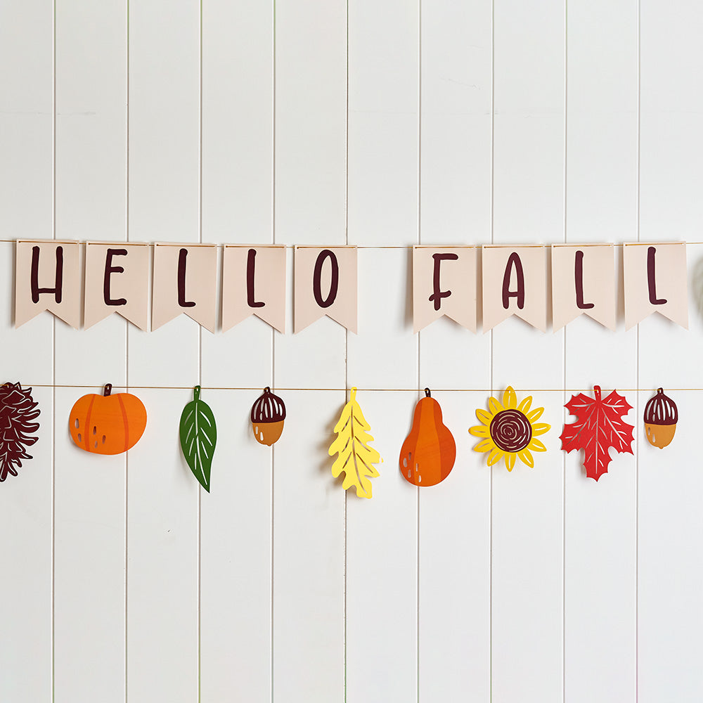 Hello Fall Foliage Garlands 8ft (2-pack)