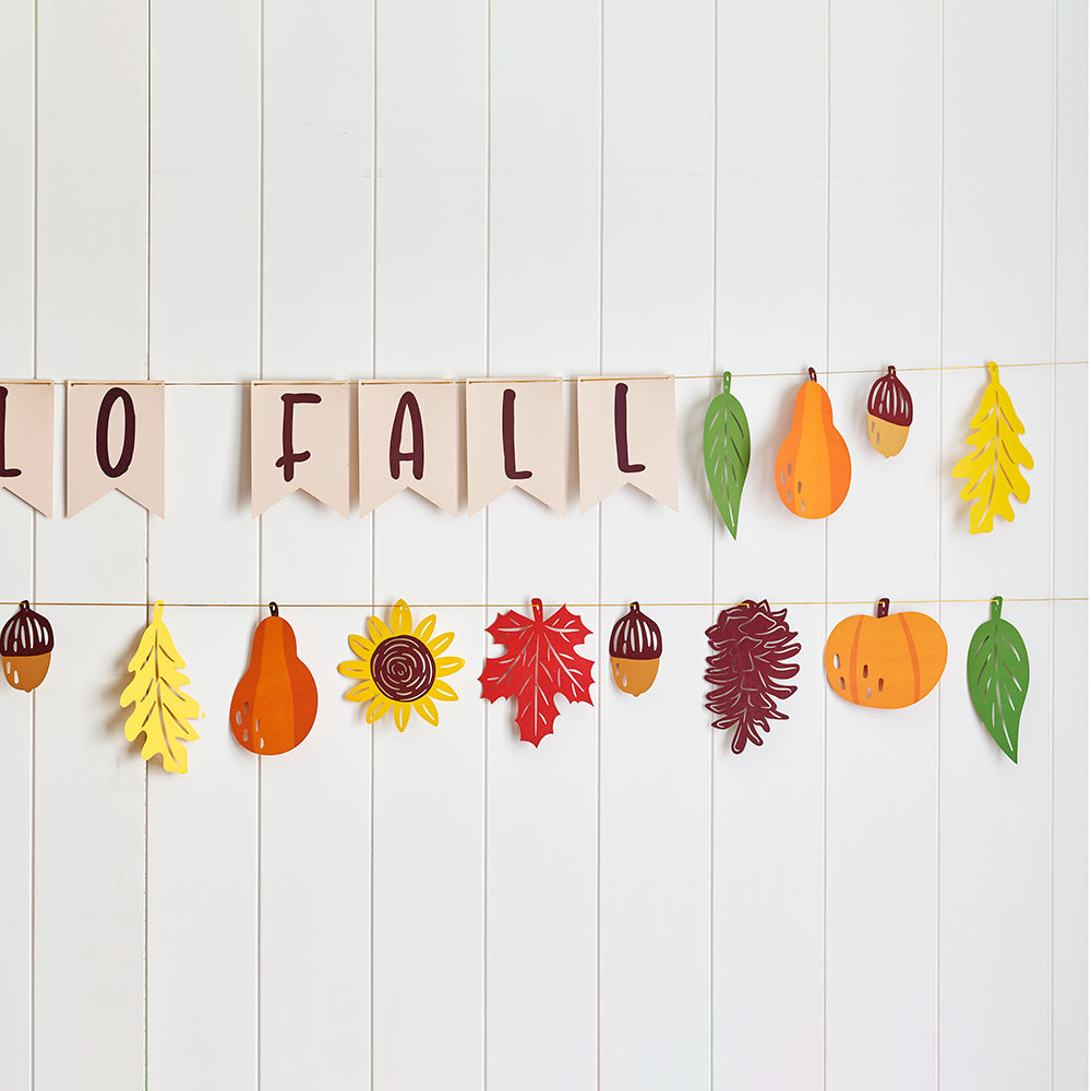 Hello Fall Foliage Garlands 8ft (2-pack)