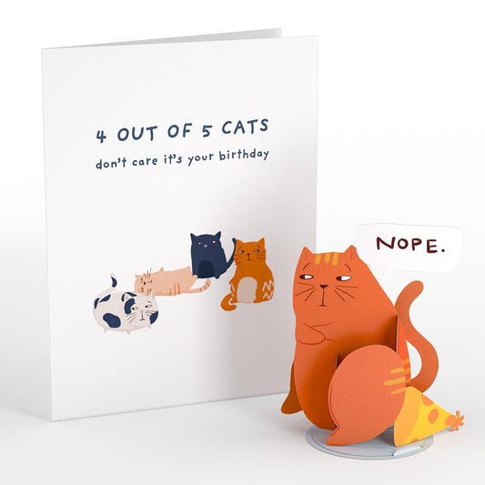 Cats Don't Care Birthday: PopPals™ Card