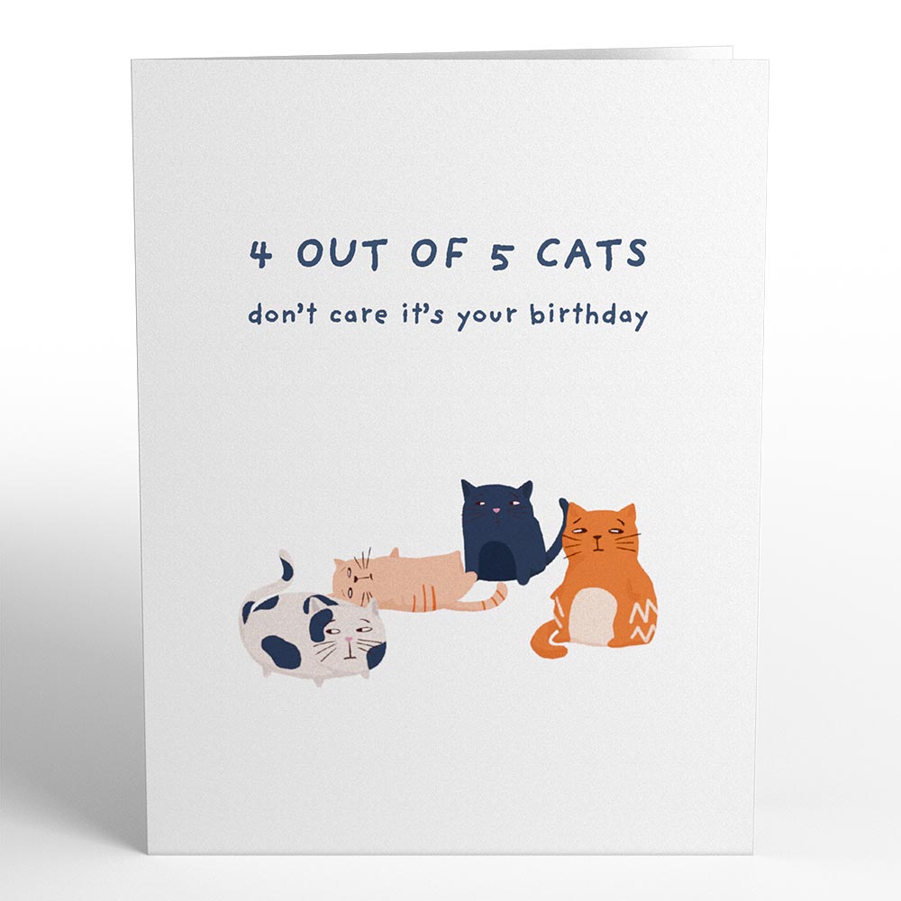 Cats Don't Care Birthday: PopPals™ Card