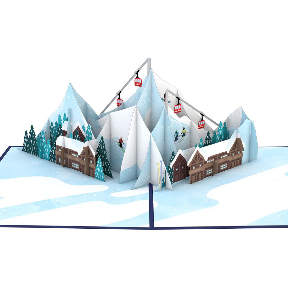 Ski Village Pop-Up Card