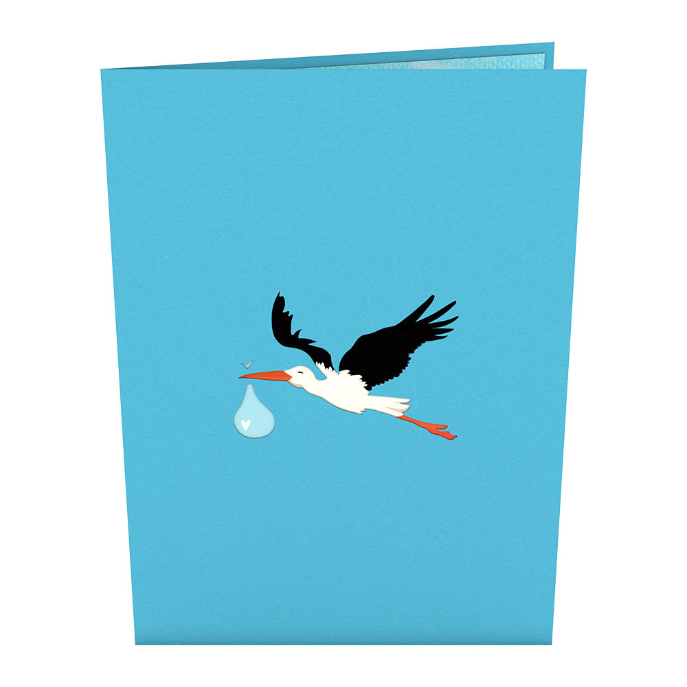 Stork Blue Pop-Up Card