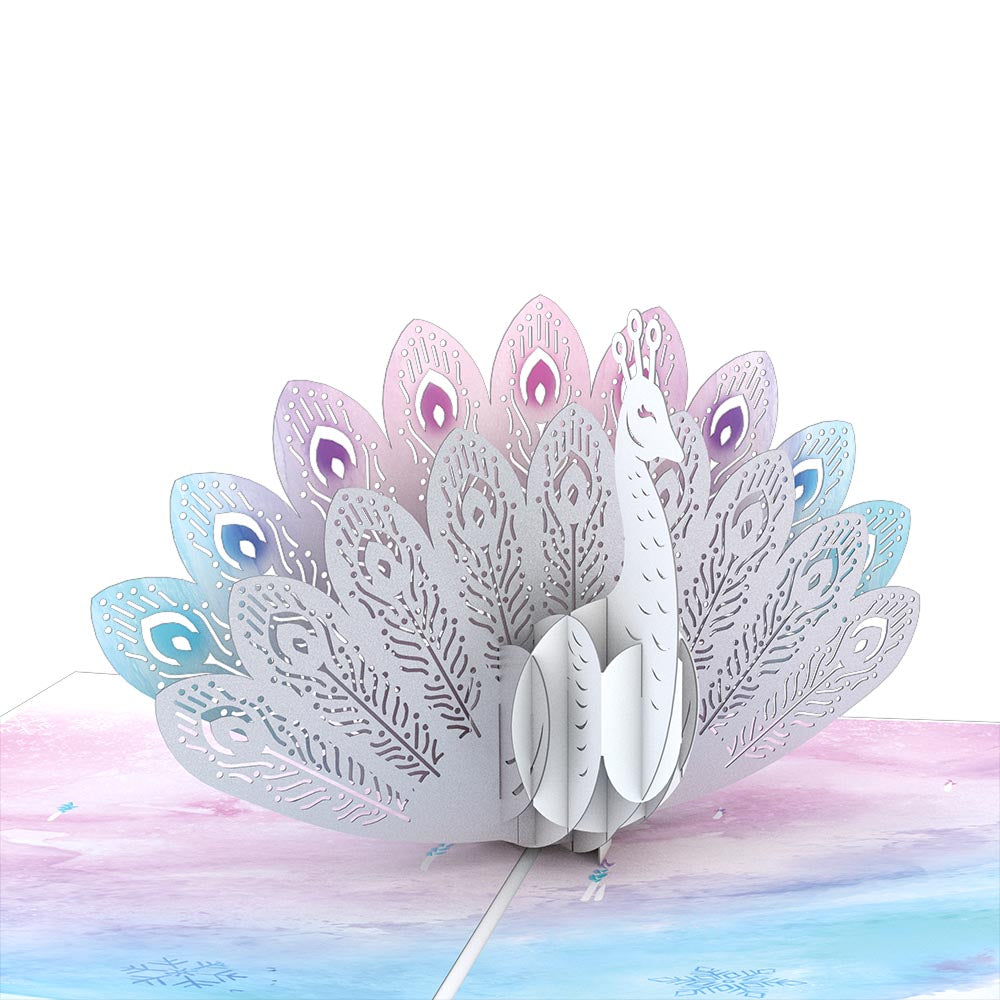 Sugar Plum Peacock Pop up Card